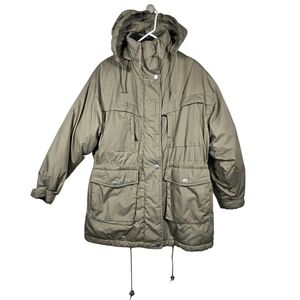Vintage Mulberry Street Hooded Zip Up Down Filled Puffer Parka Jacket Coat Small